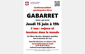 Conférence 7 septembre 2023:La Garonne face au réchauffement climatique