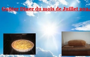 Goûter Dîner du mois de Juillet 2024 le 10 Juillet